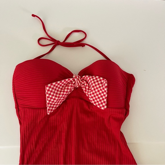 MATILDA JANE Size Medium Poolside Party RED ONE PIECE SWIMSUIT - Picture 4 of 11